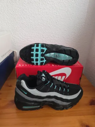 Nike Air Max 95 Negro Gris Turquesa