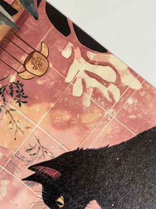 Poster Tela Gatto Lava Mani 30x40