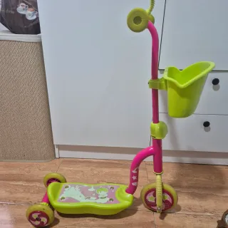 Patinete infantil 3 ruedas rosa y verde