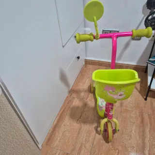 Patinete infantil 3 ruedas rosa y verde