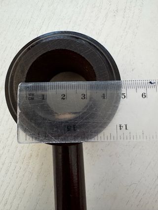 35 Anillas Madera Cortina + Soportes Marrones