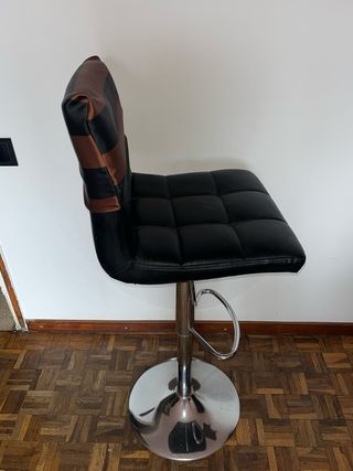2 Taburetes de Bar Negros y Marrones