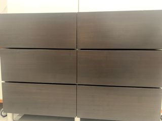 Mueble TV madera marrón y gris