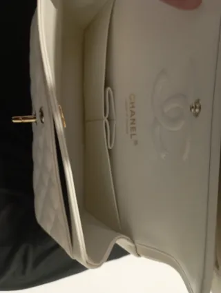 Bolso Chanel Clásico Blanco Piel