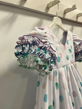 Traje Flamenca Niña Lunares Multicolor 5-6 Años