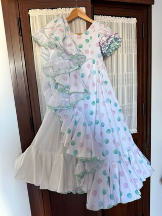 Traje Flamenca Niña Lunares Multicolor 5-6 Años