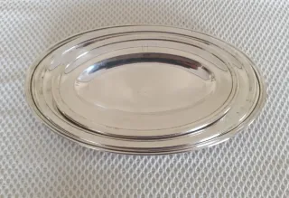 3 Fuentes Ovaladas Metal Plateado