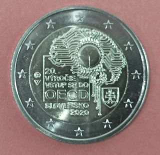 Moneda 2 euros Eslovaquia 2020 OCDE