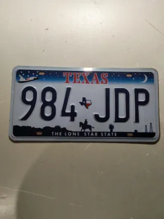 Targhe Auto in metallo Texas, Guam, Oklahoma, Ariz