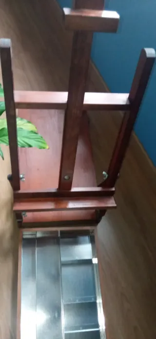 Caballete Pintor Madera Portátil Antiguo