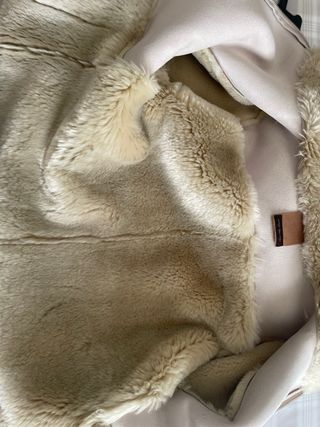 Adolfo Dominguez Chaquetón Piel Vuelta color hielo