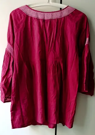 Blusa fucsia bordada Opera Prima Talla M