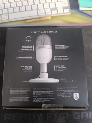 Micrófono Razer Seiren Mini + Filtro Negro Antipop