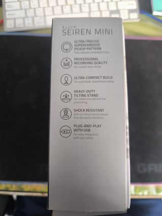 Micrófono Razer Seiren Mini + Filtro Negro Antipop