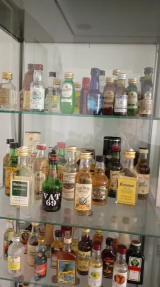 Collezione di bottiglie miniatura di liquori