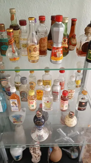 Collezione di bottiglie miniatura di liquori