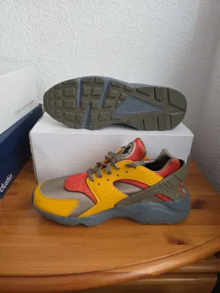 Nike Huarache Rojo Amarillo Gris