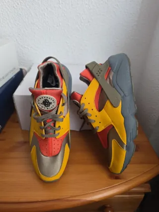 Nike Huarache Rojo Amarillo Gris
