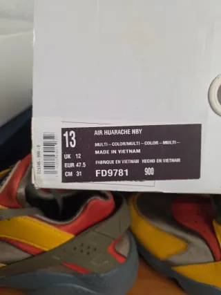 Nike Huarache Rojo Amarillo Gris