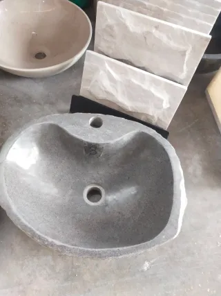 Lavabo de piedra natural artesanal