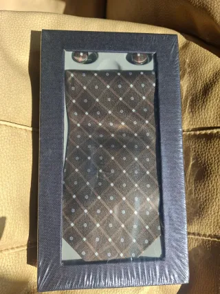 Juego corbata y gemelos