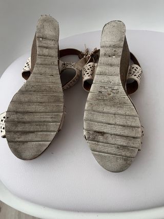 Zeppa Gold&Gold Bianco T38/39 effetto sughero