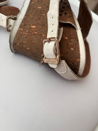 Zeppa Gold&Gold Bianco T38/39 effetto sughero