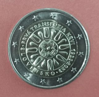 Moneda 2 euros Eslovaquia 2023 Transfusión