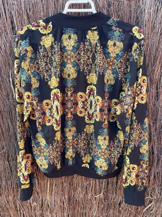 Chaqueta Bomber Gasa Estampada