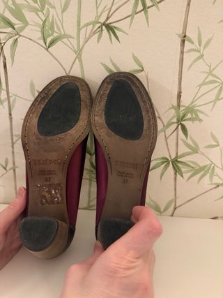 Mocasines Lurueña Ante Morado Tacón