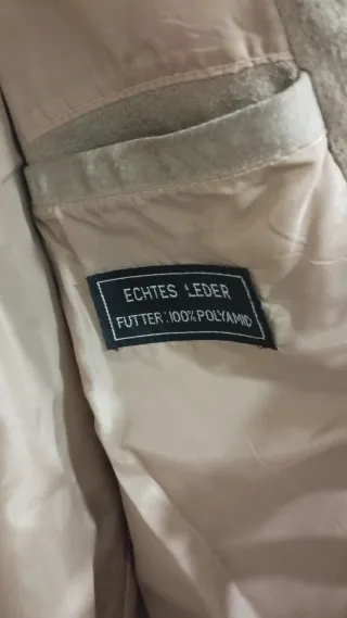 Chaqueta bomber vintage piel beige