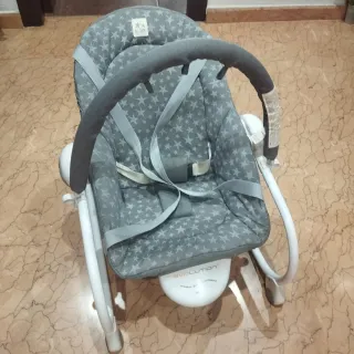 Hamaca para bebé gris estrellas