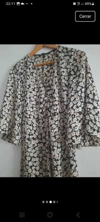 Vestido estampado floral Zara Talla S