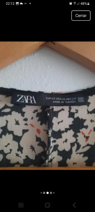 Vestido estampado floral Zara Talla S