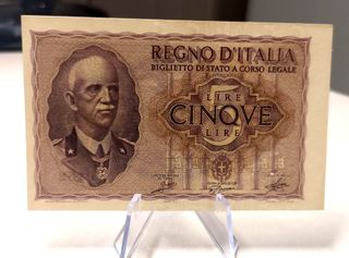 Lotto Misto Banconote Italiane 50, 10, 5, 2, 1 Lir