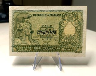 Lotto Misto Banconote Italiane 50, 10, 5, 2, 1 Lir