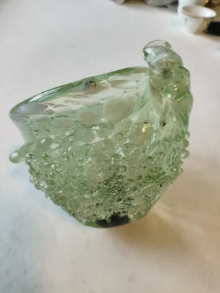 Cuenco de cristal estilo Murano concha