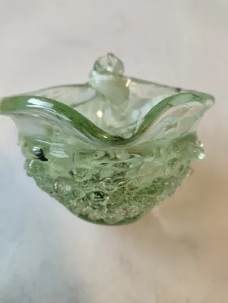 Cuenco de cristal estilo Murano concha