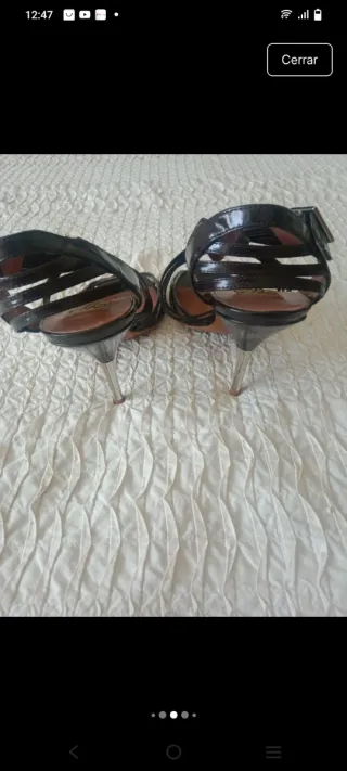 Sandalias tacón Zara marrones