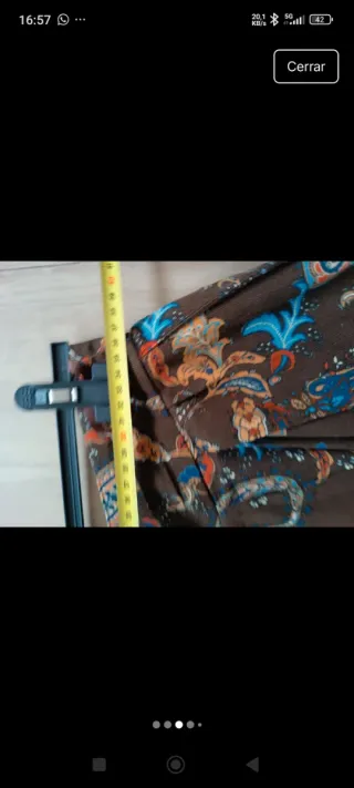 Falda estampada marrón y multicolor