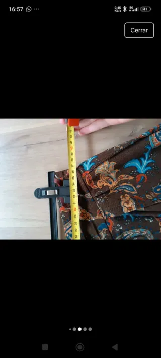 Falda estampada marrón y multicolor