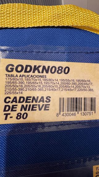 Cadenas para nieve Goodyear GODKN080 T-80