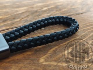 Portachiavi Harley Davidson intrecciato nero