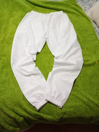 Chándal Cortavientos Blanco Talla L/XL