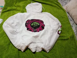 Chándal Cortavientos Blanco Talla L/XL