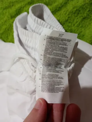 Chándal Cortavientos Blanco Talla L/XL