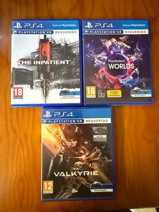 PS VR con 3 juegos y caja transportadora