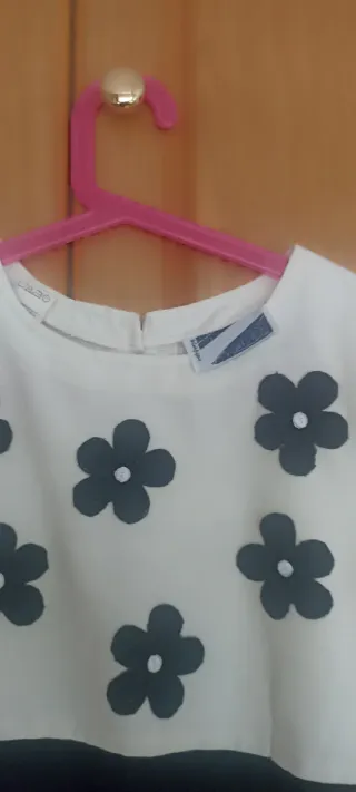 Vestido El Corte Inglés Negro y Blanco