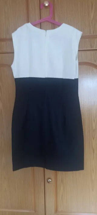 Vestido El Corte Inglés Negro y Blanco