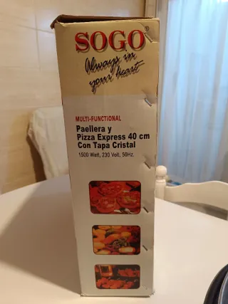 Paellera y Pizza Eléctrica SOGO 40cm